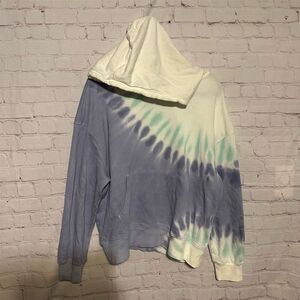 Wildfox Women's tie-dye Long Sleeve Hoodie Size L Casual Pullover Bin K